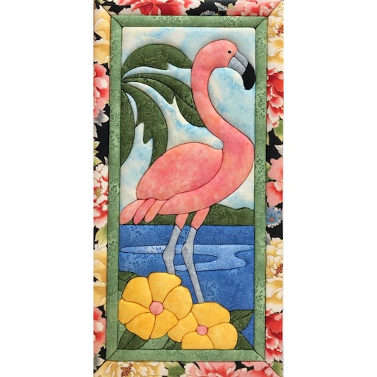 Quilt Magic&#xAE; Flamingo No Sew Wall Hanging Kit